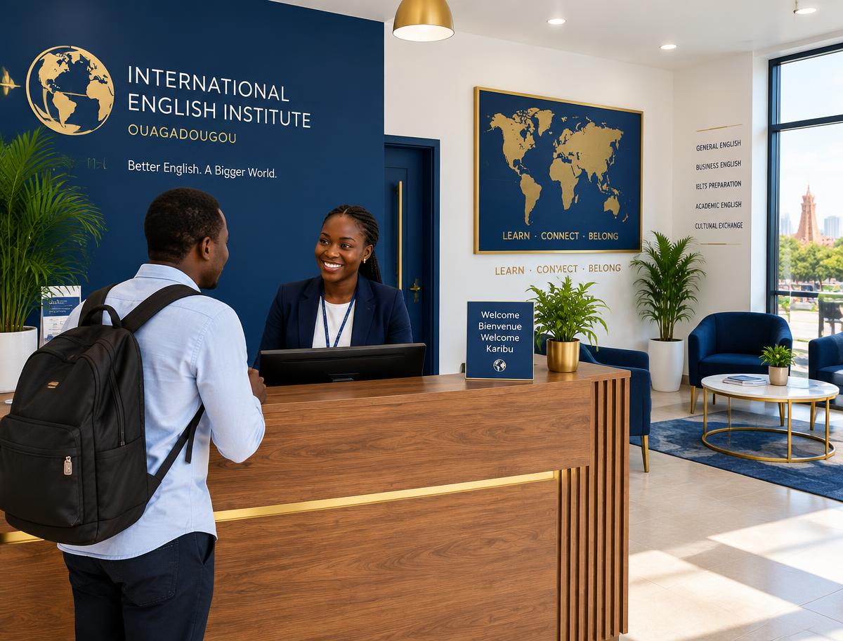 L’accueil du secrétariat de Nova Institute à Ouagadougou